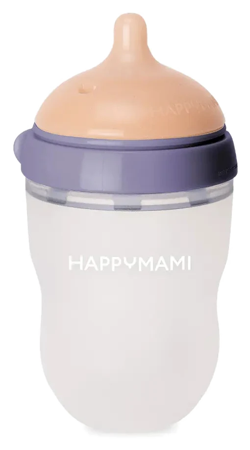 biberón happymami en color violeta