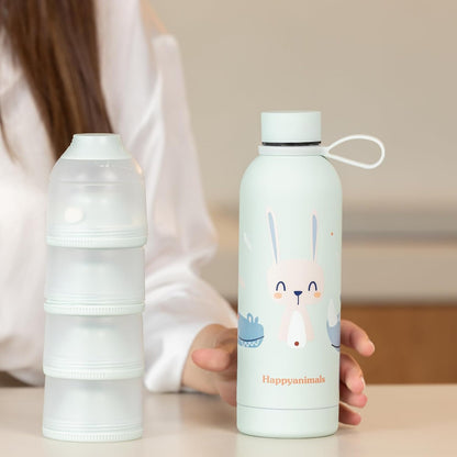 Dosificador de leche en polvo para bebé con 4 compartimentos
