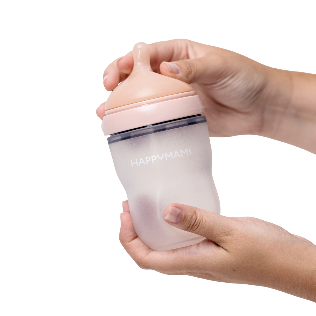 Biberón 250ml rosa dos manos